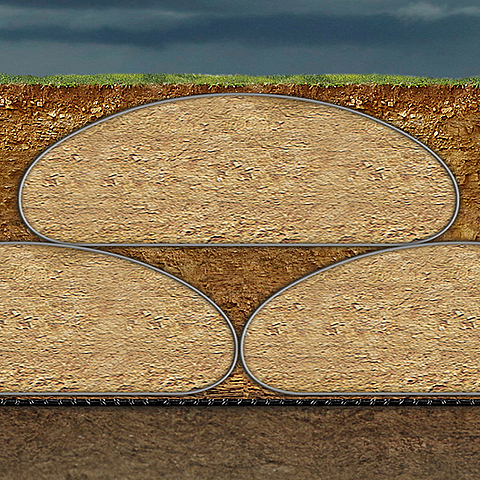 Dique con núcleo antierosión de contenedores geotextiles