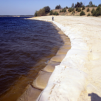 Bolsas SoilTain como estabilización de orillas en playas arenosas