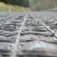 Primer plano de geotextiles para la construcción