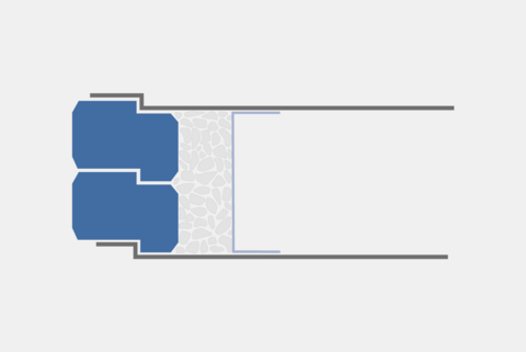 Bloque macizo Revestimiento - Bloques macizos flexibles de hormigón - Variantes del sistema Huesker