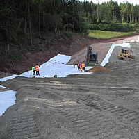 Taponamiento de sumideros con geotextiles