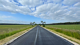 Carretera reforzada con malla de refuerzo asfáltico HaTelit