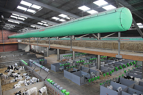 Tube Air as a ventilation system in the cowshed