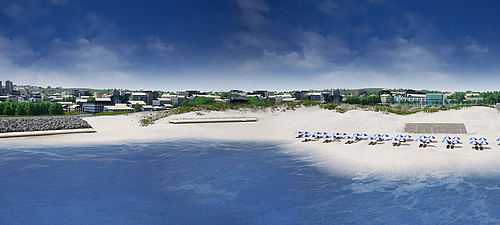 Diques, presas y refuerzo de dunas con SoilTain Tubes y SoilTain Bags para una protección sostenible contra inundaciones Protección sostenible contra inundaciones con SoilTain Tubes y SoilTain Bags en forma de diques, presas y refuerzos de dunas, aptos para instalaciones paisajísticas y hoteleras.