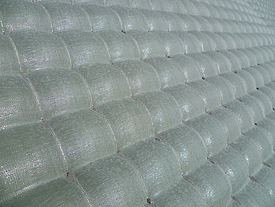 Detailansicht der geotextilen Hülle